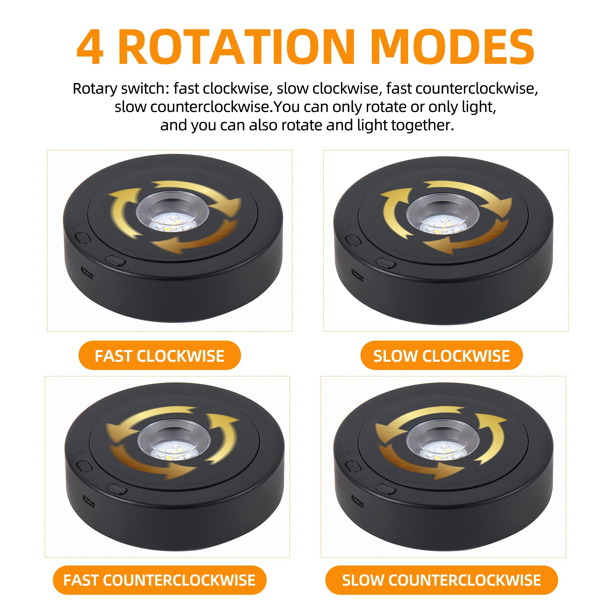 Base Luminosa LED Rotante Per Sfere Di Cristallo - Espositore Multicolore Con Touch