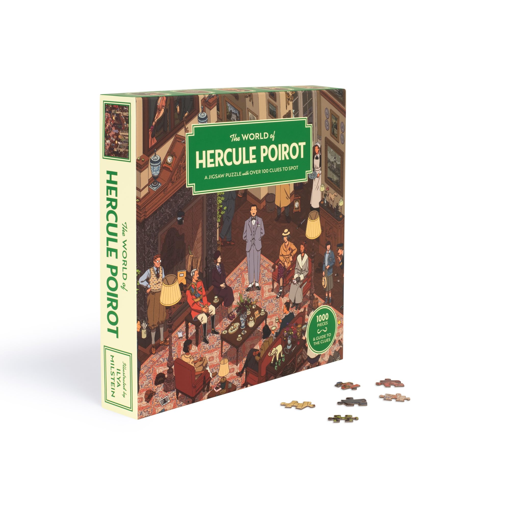 The World of Hercule Poirot: A 1000-piece Jigsaw Puzzle with over 100 Clues to Spot: A Gift for Fans of Agatha Christie: 1000 Piece Puzzle