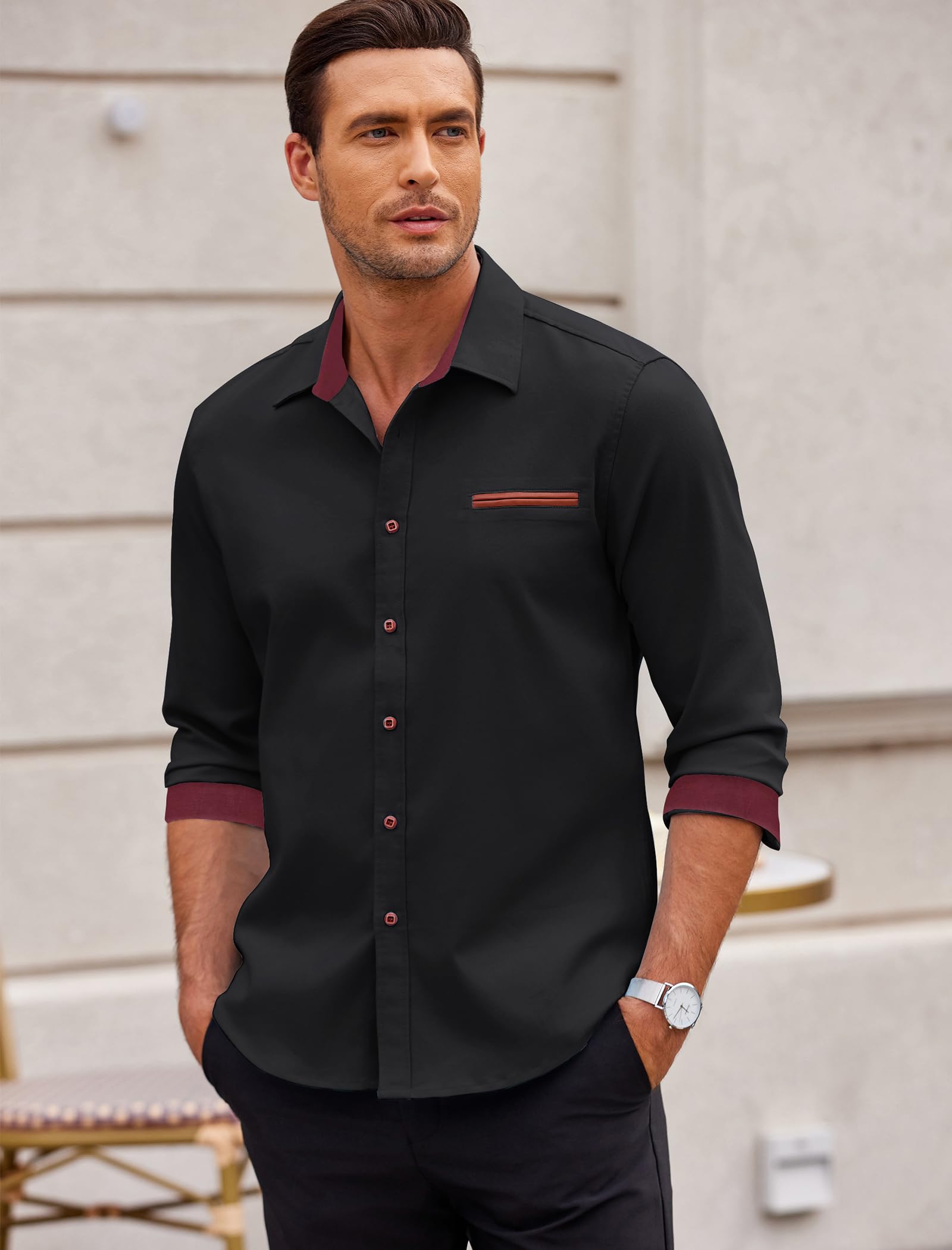 Coofandy Sy-pcv2-h7rc Casual Uomo (Pacco da 1)