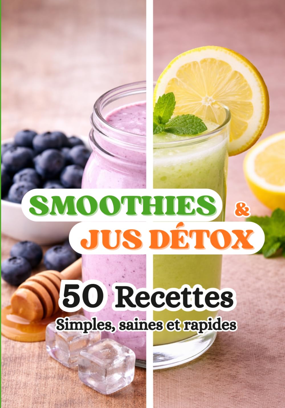 Smoothies & Jus Détox: 50 recettes saines, rapides et gourmandes, boissons naturelles, santé et bien-être, Livre de Cuisine et Boissons