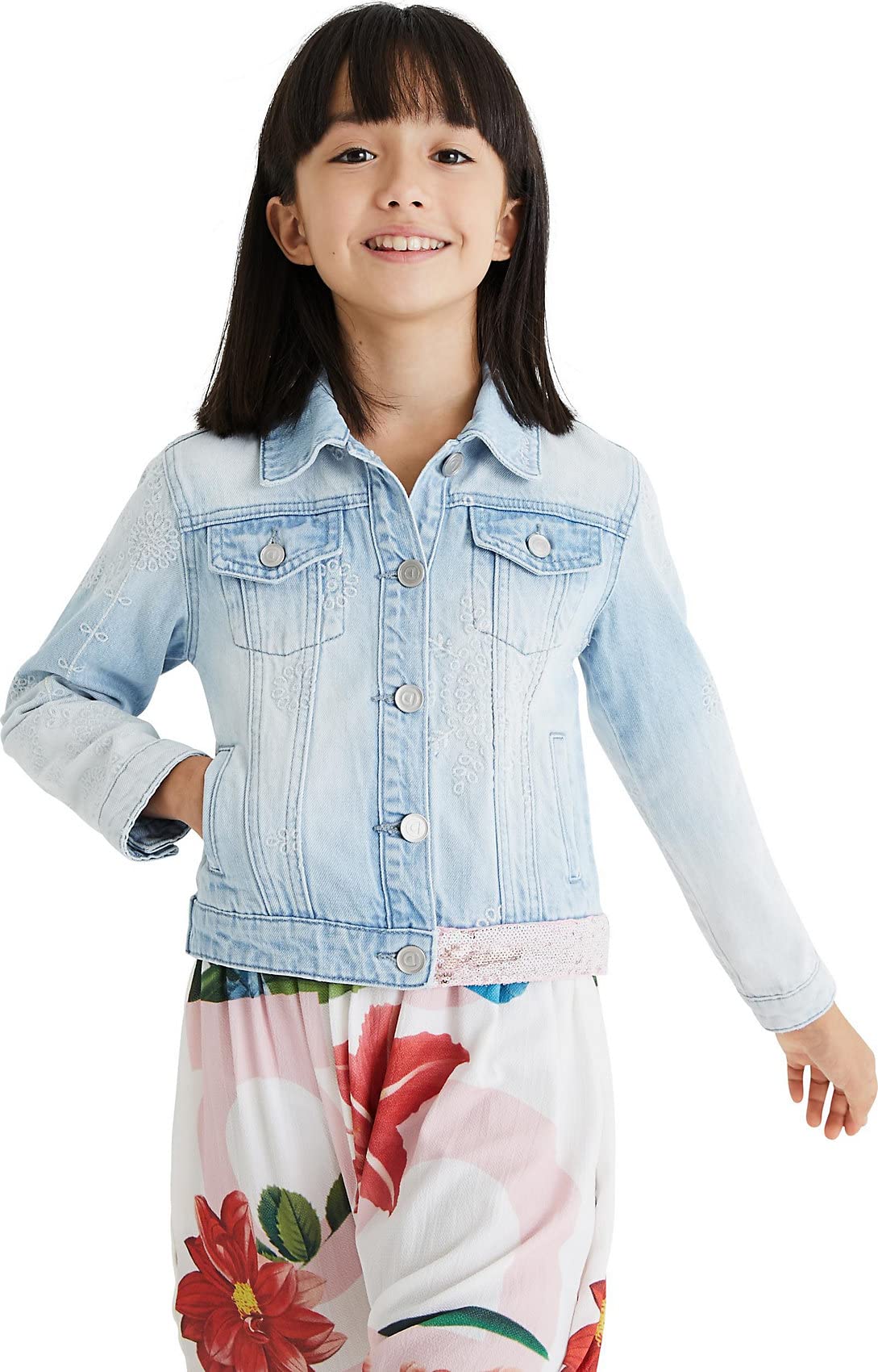 Desigual Chaq_iturra Chaqueta de Mezclilla para Niñas