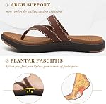 COFACE Femmes Mode Orthotic Flip Flops Dames Slip sur léger Athletic Yoga Mat Cushion String Sandales Summer Beach Avec confortable Plantar Fasciitis Arch Support