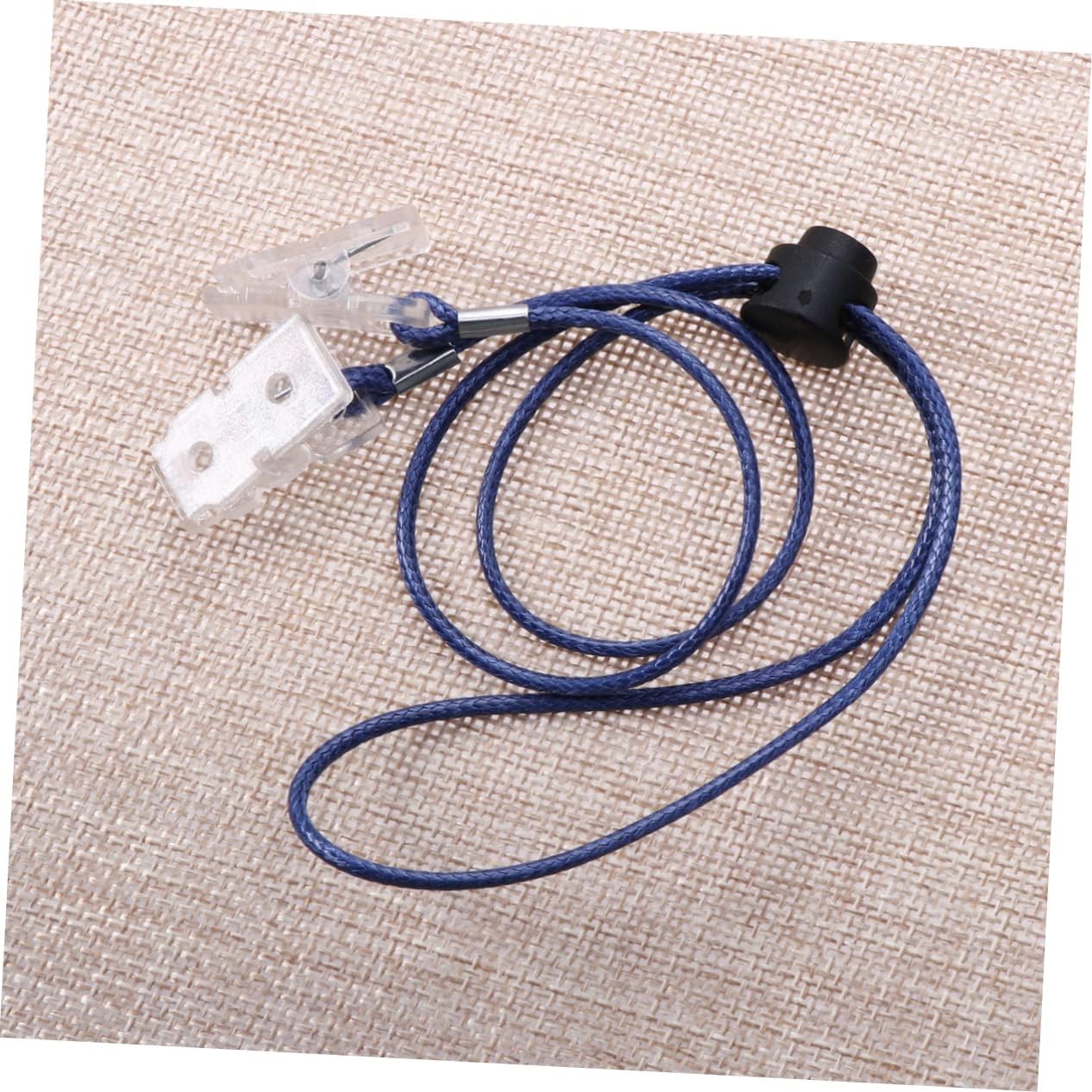 5Pcs Napkin Clips with Flexible Lanyard Neck Strap Durable Napkin Holder Chain for Home Dining Clinics and Drawing Studios