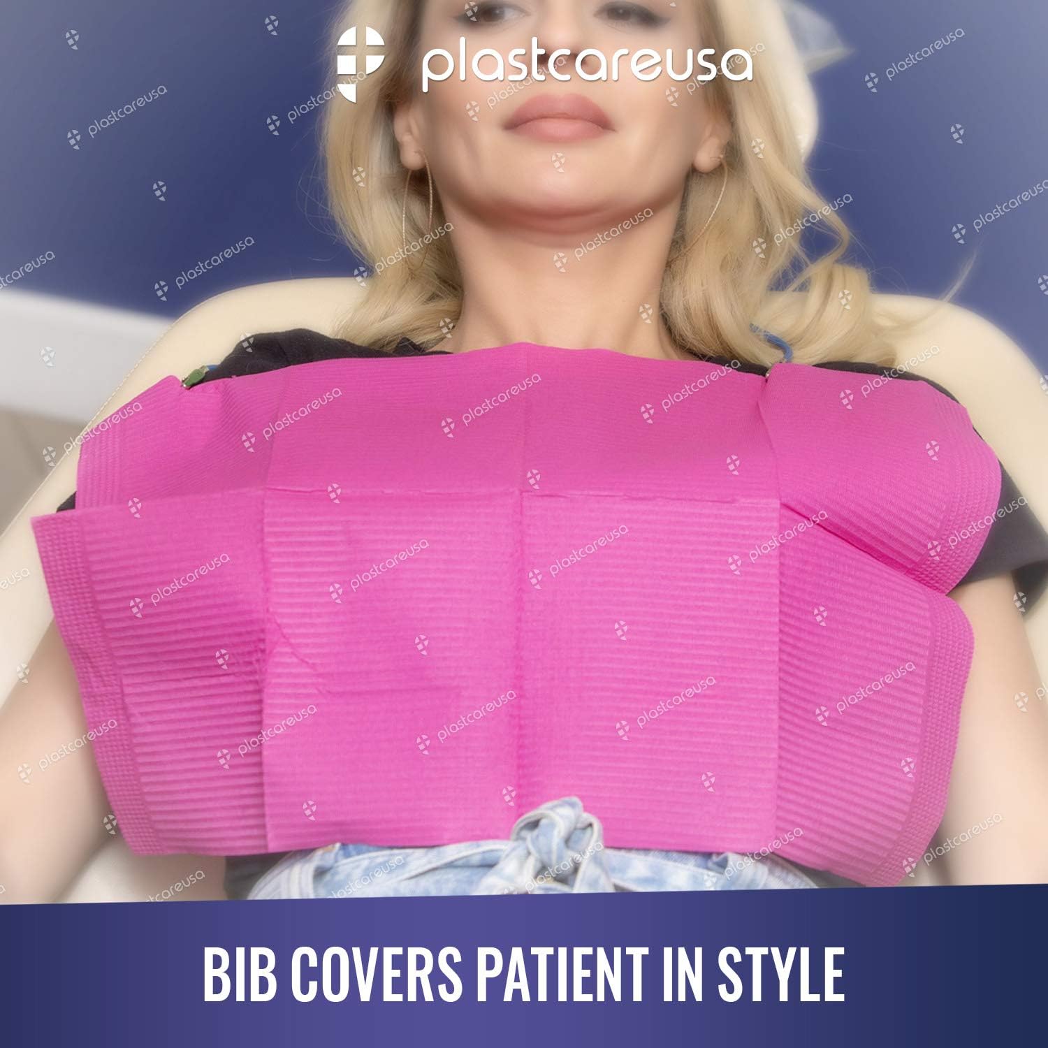 1000 Dental Bibs Disposable 13"x18" - 3 Ply Tattoo Bib Sheet for Patients - Dentist or Medical Tray Cover by PlastCare