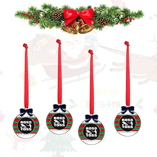 Miniatura 3 de Boss of The Toss - Adornos de Navidad de cornhole de aleación, colgante de recuerdo para el hogar, vacaciones, decoraciones de Navidad, circulares