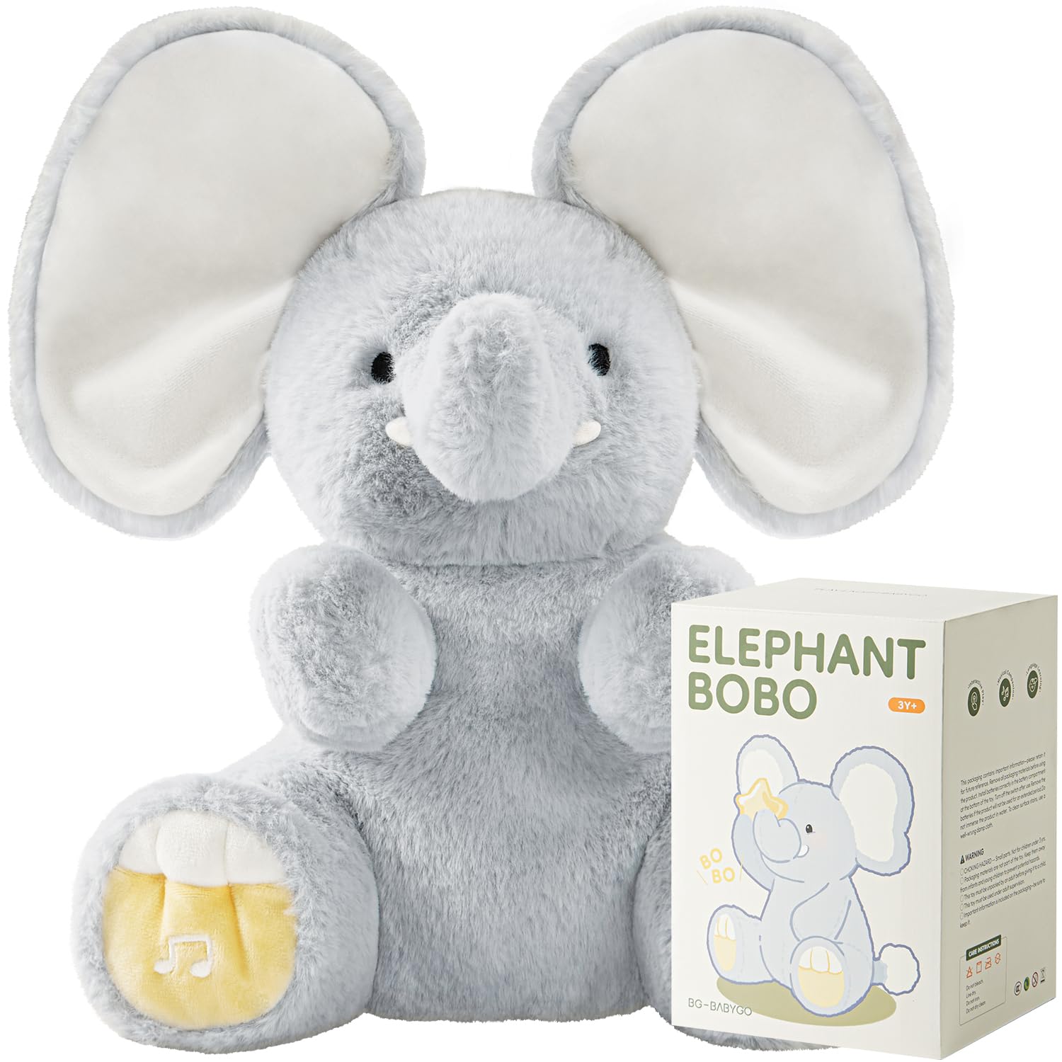 Peek A Boo Elephant Toy, Interactive Singing Plush Elephant, Moving Ears
