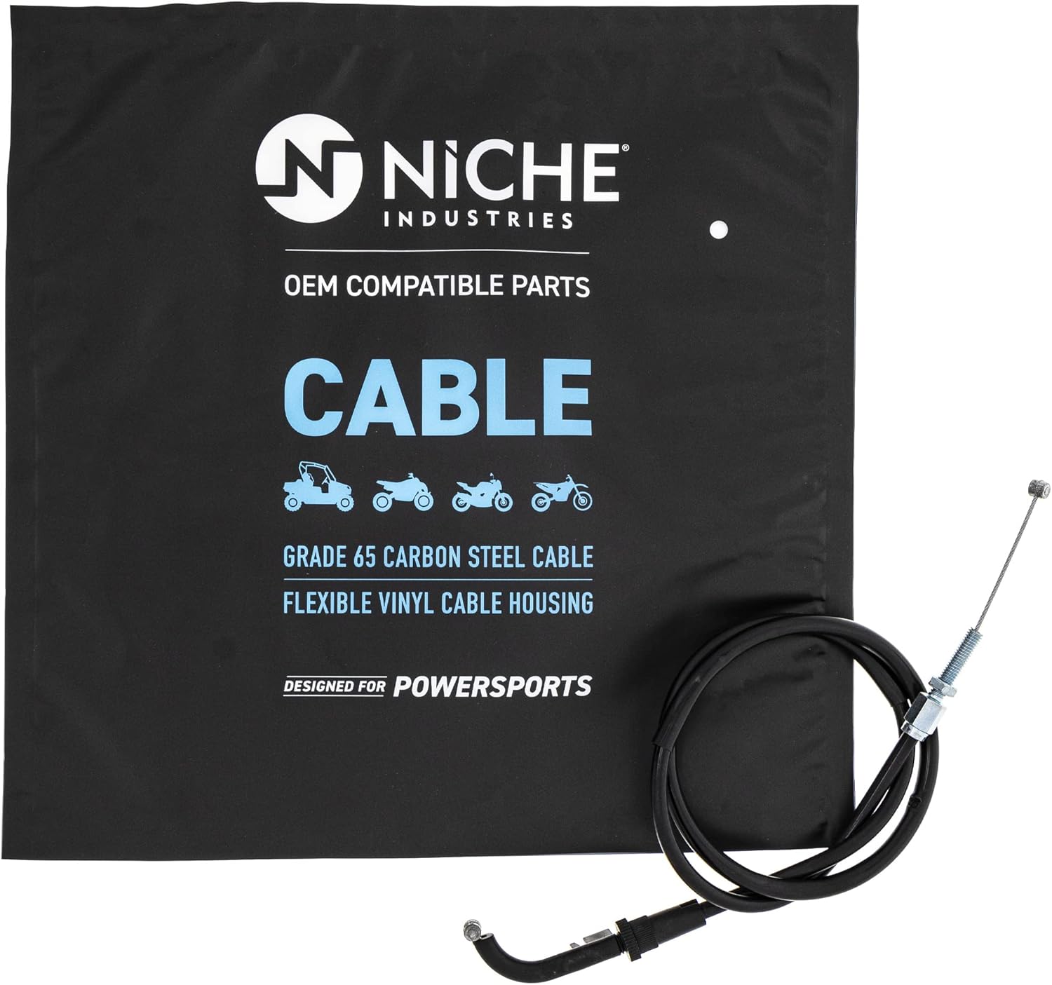 NICHE Push Pull Throttle Cable Set for Kawasaki Ninja 250R EX250 54012-0210 54012-0211