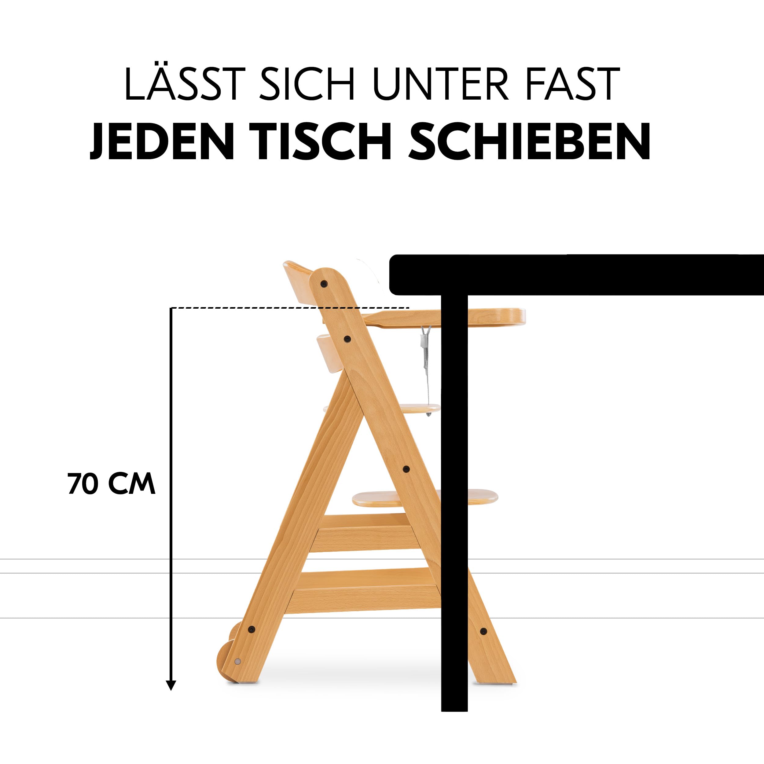 hauck Alpha Move Hochstuhl Set mit Sitzkissen Beige und Essteller