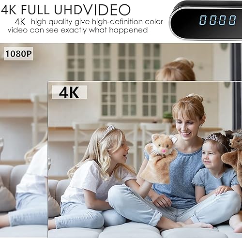 Miniatura 2 de FiveSky Cámara espía 4K Full UHD Cámara oculta en el reloj WiFi Cámaras ocultas Grabadora de video Cámara IP inalámbrica Interior Monitoreo de