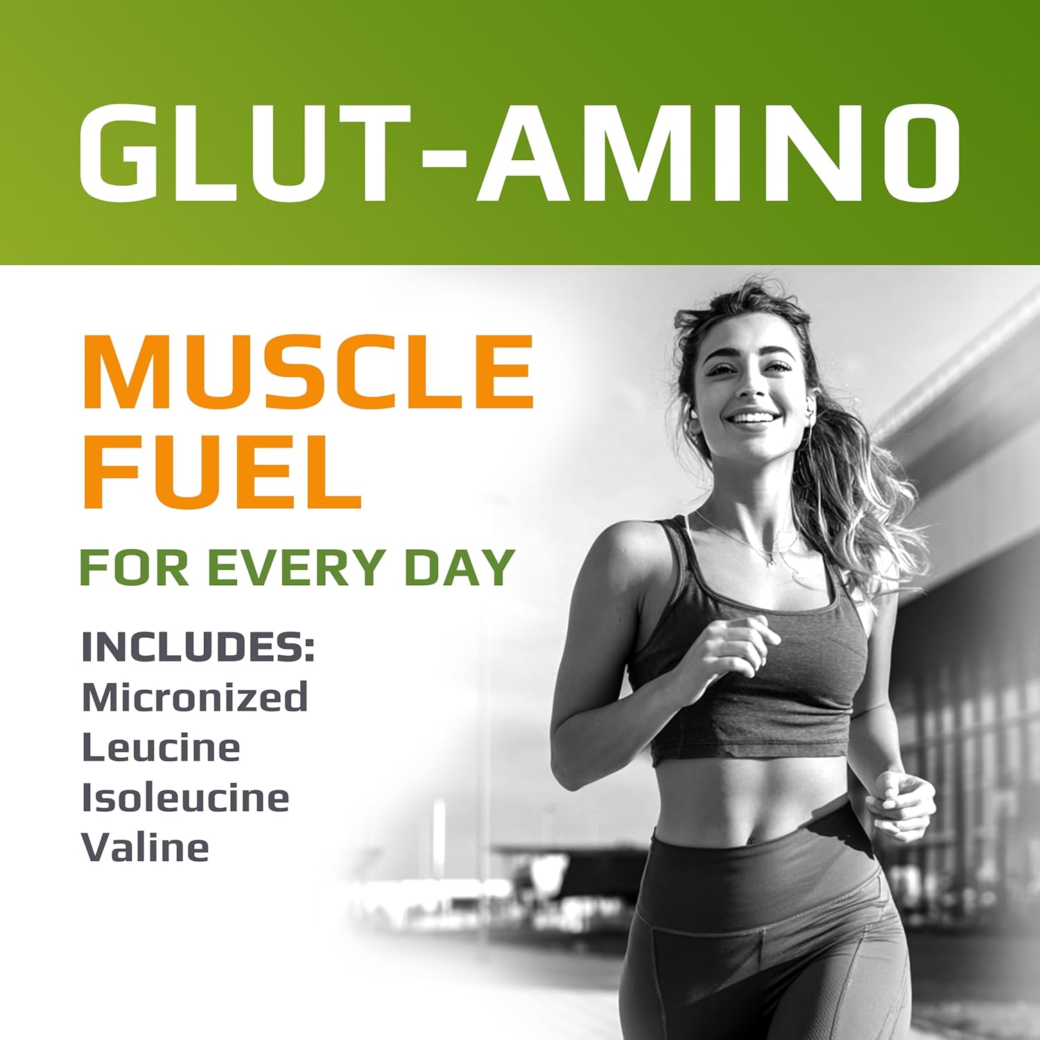 MFL Muscle Glut-Amino | Glutamine Complex | Amino Complex | 0 Sugar | Sweetened with Stevia | All-Natural | 60 Servings (Natural)