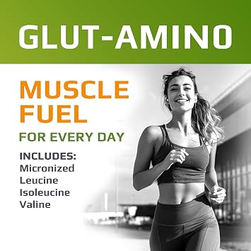 MFL Muscle Glut-Amino | Glutamine Complex | Amino Complex | 0 Sugar | Sweetened with Stevia | All-Natural | 60 Servings (Fruit Punch)