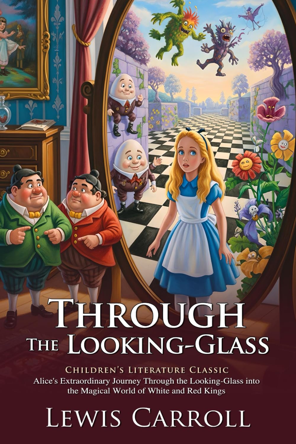 Through the Looking-Glass: Alice’s Chessboard Fantasy Adventure: A Whimsical Sequel Filled with Puzzles and Imagination – Illustrated Edition with Author Biography