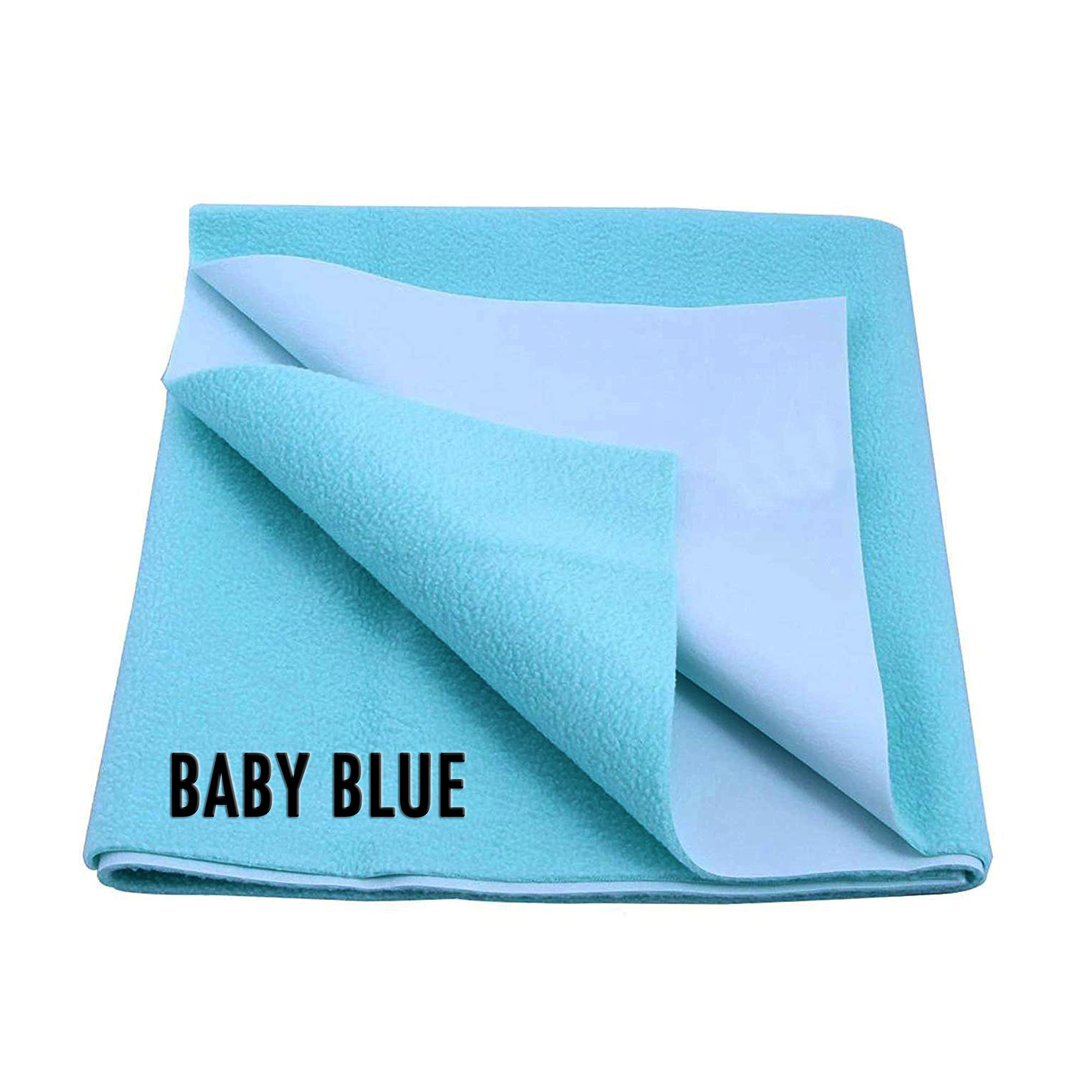 DREAM CARE Waterproof & Reusable Instadry Extra Absorbent Baby Dry Sheet & Bed Protector/Crib Sheet - Size Small 20x28 Inches/ 50X70 Cms-Baby Blue
