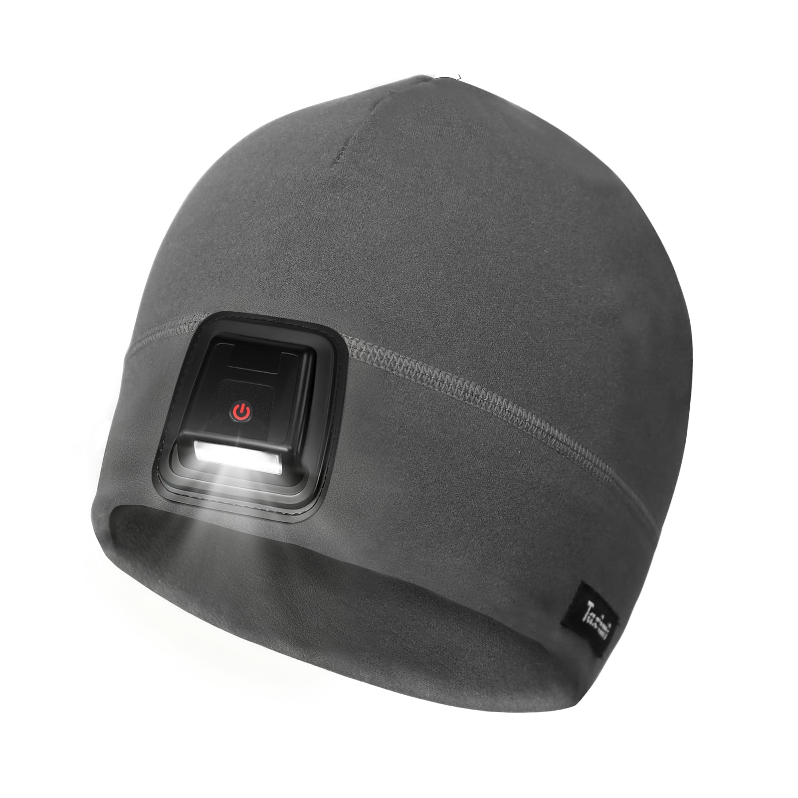 Taximi Head Torch Hat - USB Rechargeable Running Beanie Hat Men and Woman, Hands Free Headlamp Cap for Dog Walking Biking Hiking Darkgray