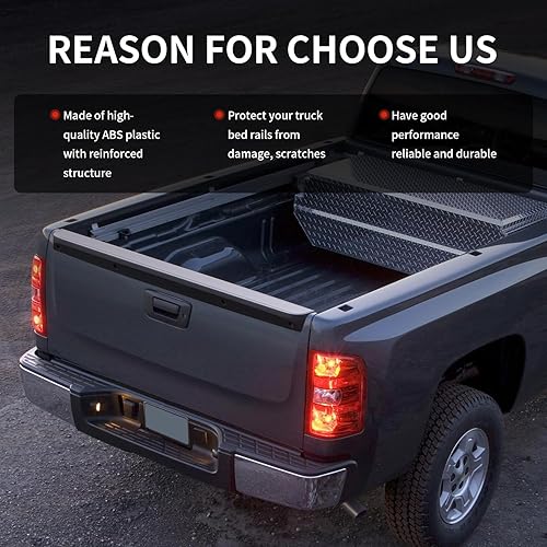 Miniatura 5 de KARPAL Tapa de alerón de moldura para portón trasero, protector superior compatible con Chevy Silverado GMC Sierra 1999-2006, repuesto GM1909101,