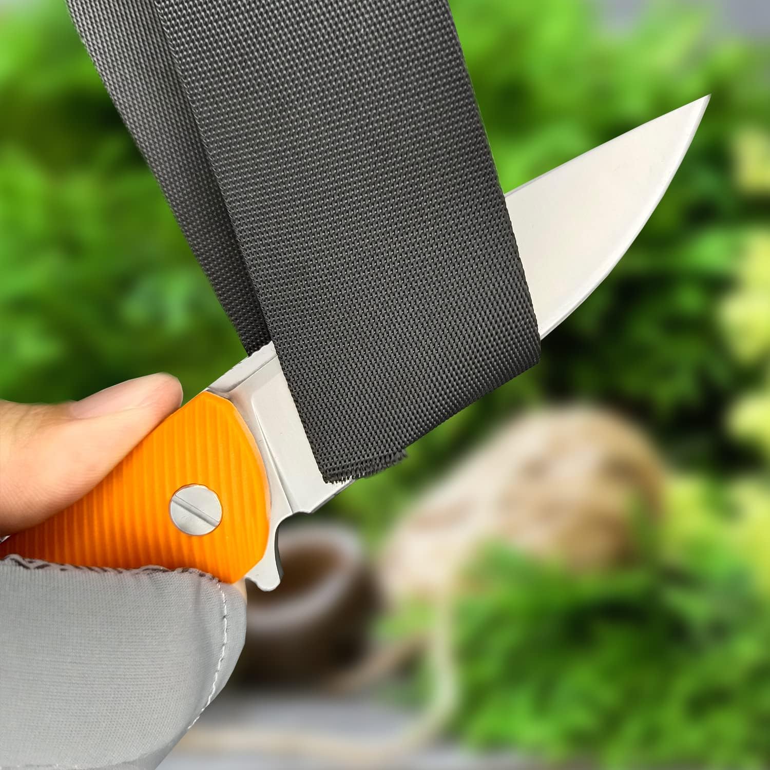 FT801 Folding Pocket Knife Sharp Sanding Stainless Steel Blade with Pocket Clip Camping Survival Tactical Outdoor Cheap Pocket Knife(Orange)