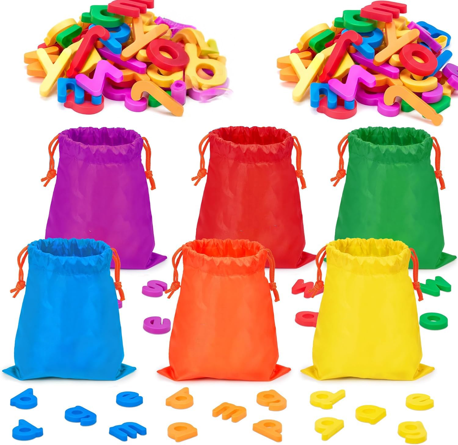 VoSinrly Magnetic Letters, 312 Pieces Lowercase Alphabet Fridge Magnets, ABC Magnets for Toddlers Kids, Educational Learning Plastic Letters Magnets Set for Kindergarten Classroom (312)