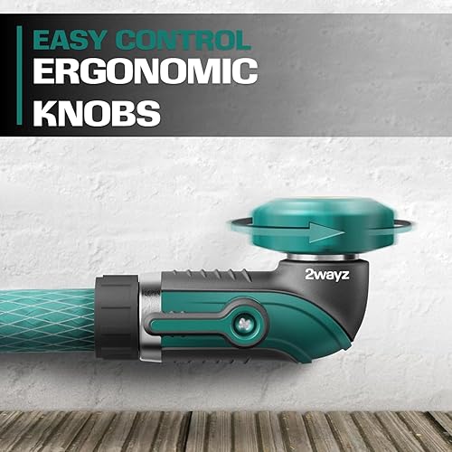 Miniatura 6 de 2WAYZ 90 Degree Hose Elbow Adapter - Heavy Duty Full Metal Body Garden Hose Shut Off Valve - 3/4-Inch Inlet and Outlet Angle Connector for RV