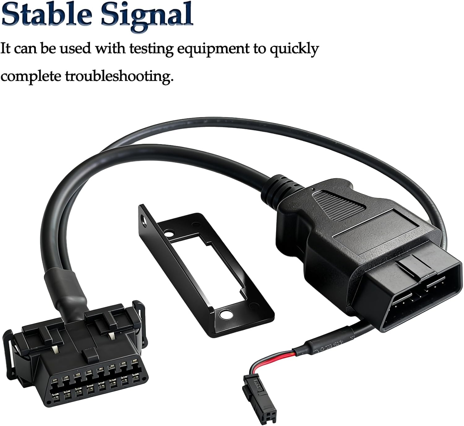 Security Gate Bypass OBD2 Cable with Fixed Wiring Harness and Under-Dash Mounting Bracket, for Jeep Dodge RAM 1500/2500 2018-2020