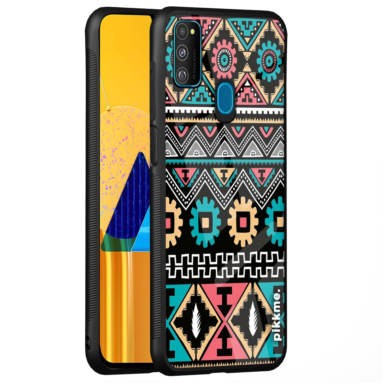 Pikkme Samsung Galaxy M30s / M21 / M21 (2021) Back Cover for Girls | Ultra Hybrid Black Green Tribal Printed Glass Case | Soft TPU Sides with Anit-Skid Grip Protection (Girls1 6) (B0BWFCLDL7) Amazon Price History, Amazon Price Tracker