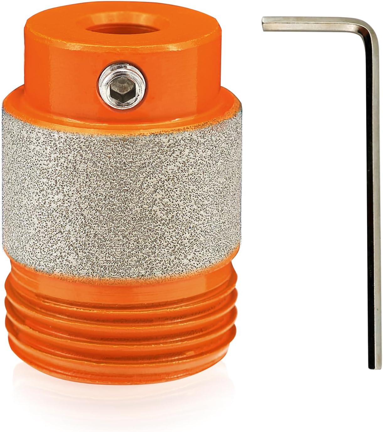 BGTEC Stained Glass Grinder Bit - 1" External Thread, Copper & Chrome, Glass, Ceramic, Stone