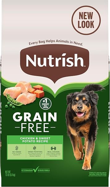 Nutrish Grain Free, Chicken & Sweet Potato Recipe, Dry Dog Food 13 Pounds (Rachael Ray)
