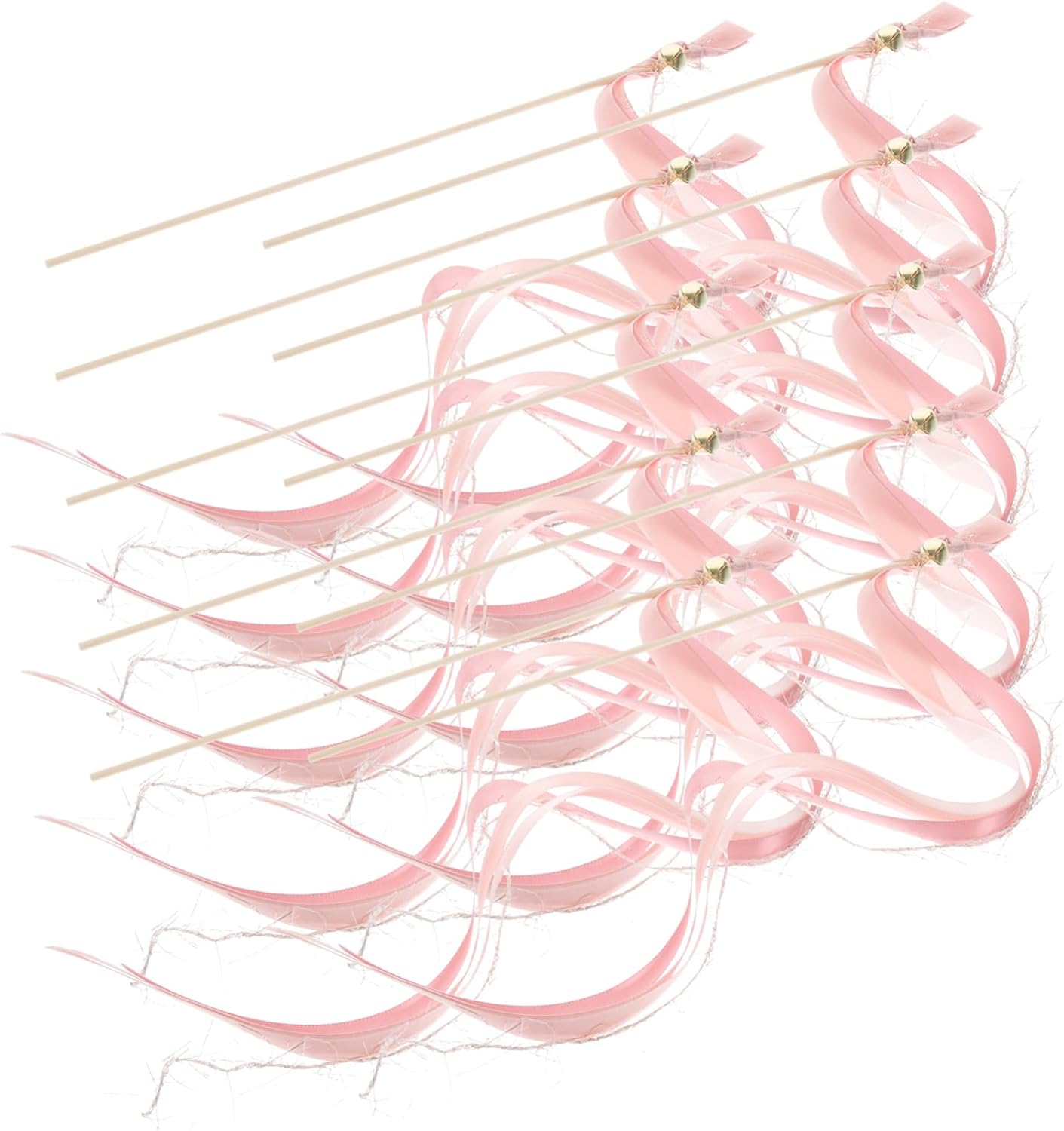 40pcs Wedding Fairy Wands Bells and Ribbons Decorative Streamers for Celebrations Bridal Showers and Anniversaries Safe and Craftsmanship