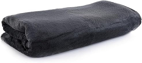 بطانية منزلية للكنبة، بطانية صوف من البوليستر الناعم، بطانية مريحة وخفيفة الوزن لديكور الخريف للسرير/غطاء السرير/غطاء الكنبة، من مينترا، لون أسود، مقاس 2.2 × 2.7 م (اكس اكس لارج XXL)