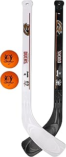 Franklin Sports NHL Mini Hockey Stick Set - NHL Team Knee Hockey Stick and Ball Set - Two Player Stick Set - Great Toy for Kids