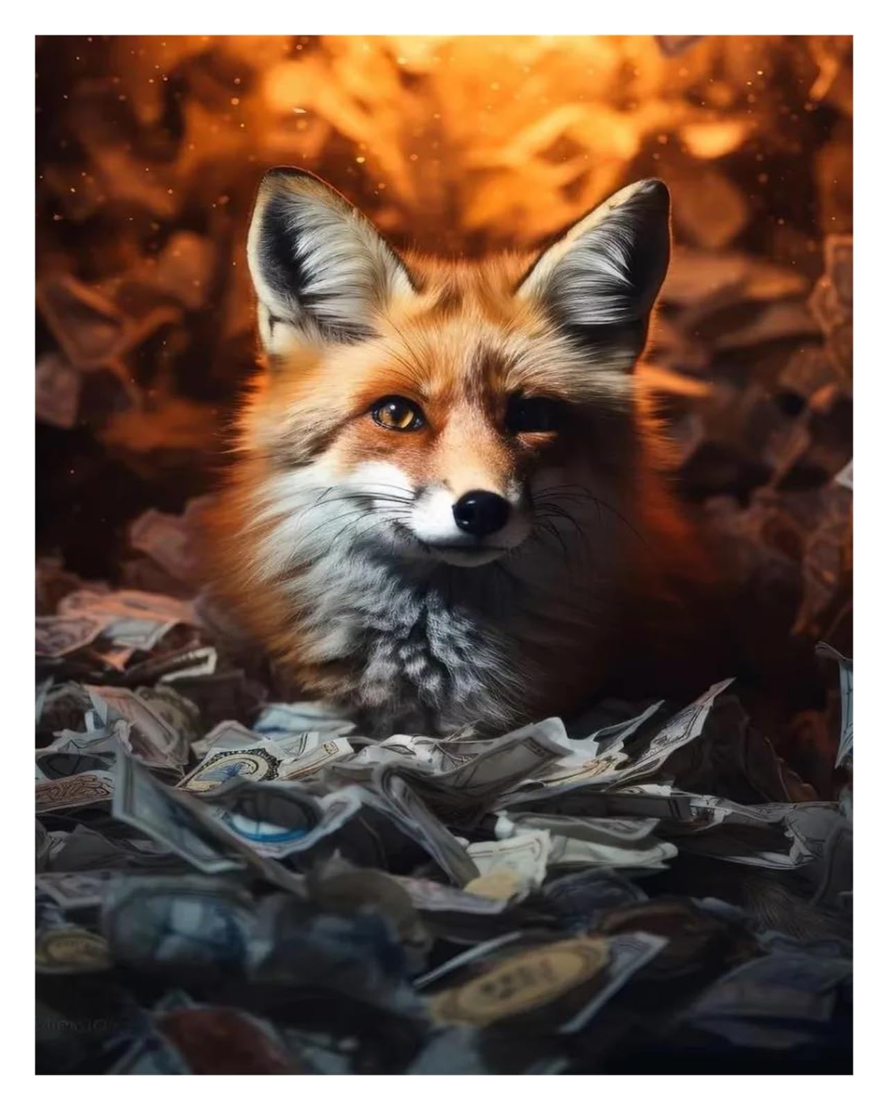 Tableau tigre et léopard déco salon | Affiche animaux sur toile moderne 60x90