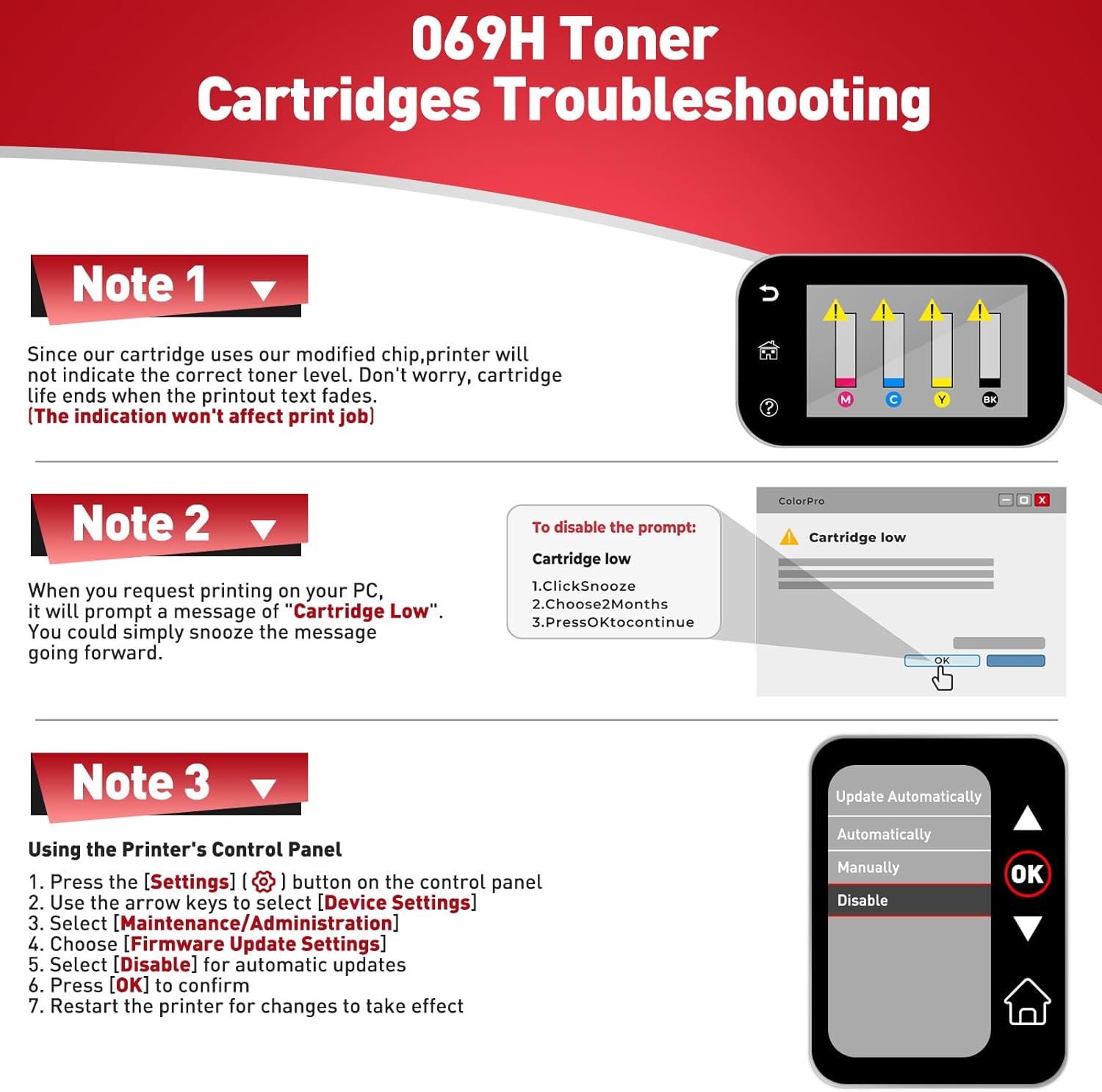 069H Toner Cartridges Set MF753Cdw Compatible with Canon 069H 069 Toner Cartridge Replacement for Canon imageCLASS MF753Cdw MF751Cdw LBP674Cdw LBP673Cdw LBP674Cx MF752Cdw MF756Cx Printer, 4 Pack - Image 7