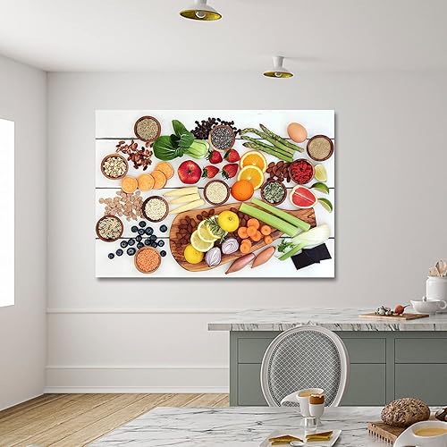 Vista 34 de Arte de decoración de pared para comedor, cocina, cocina, comedor, especias, verduras, cocina, comedor, decoración de pared, pintura artística