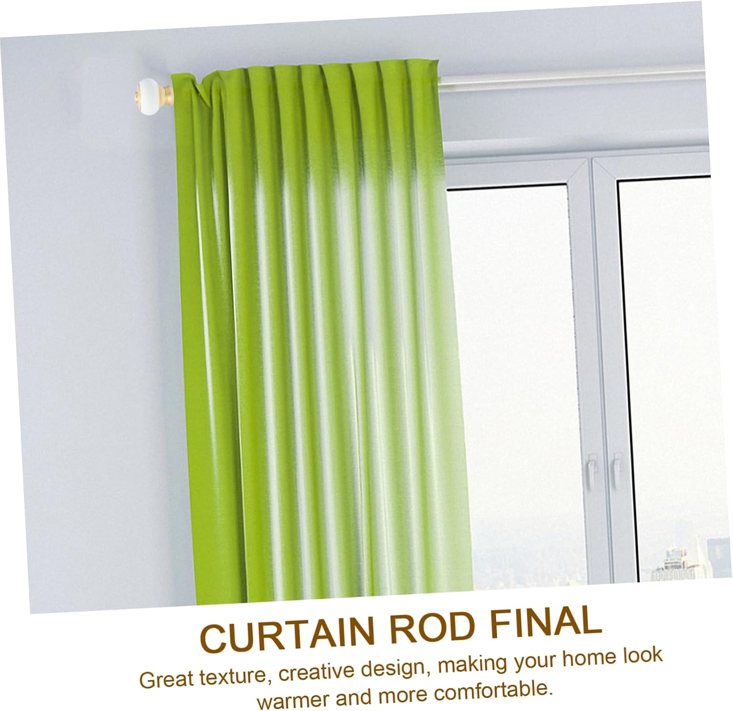 ABOOFAN 4pcs Curtain Rod Ends Window Curtain Rods Finials Sturdy for Home Decor