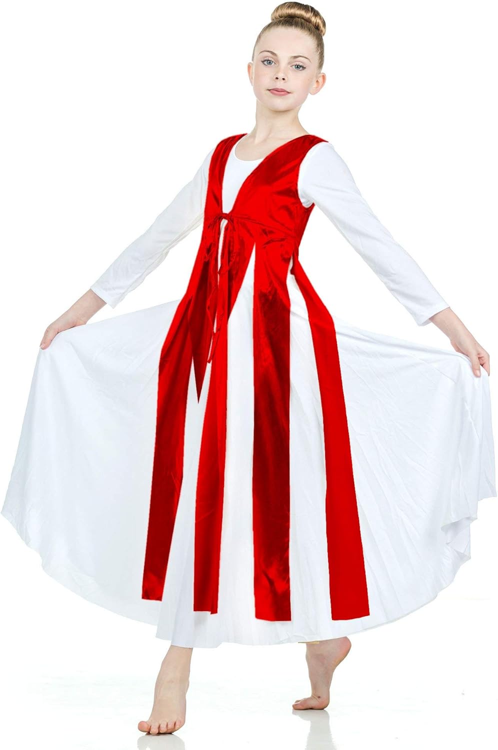 Danzcue Metallic Streamer Tunic Worship Dance Praise Dance Tunic (Dress Not Included)