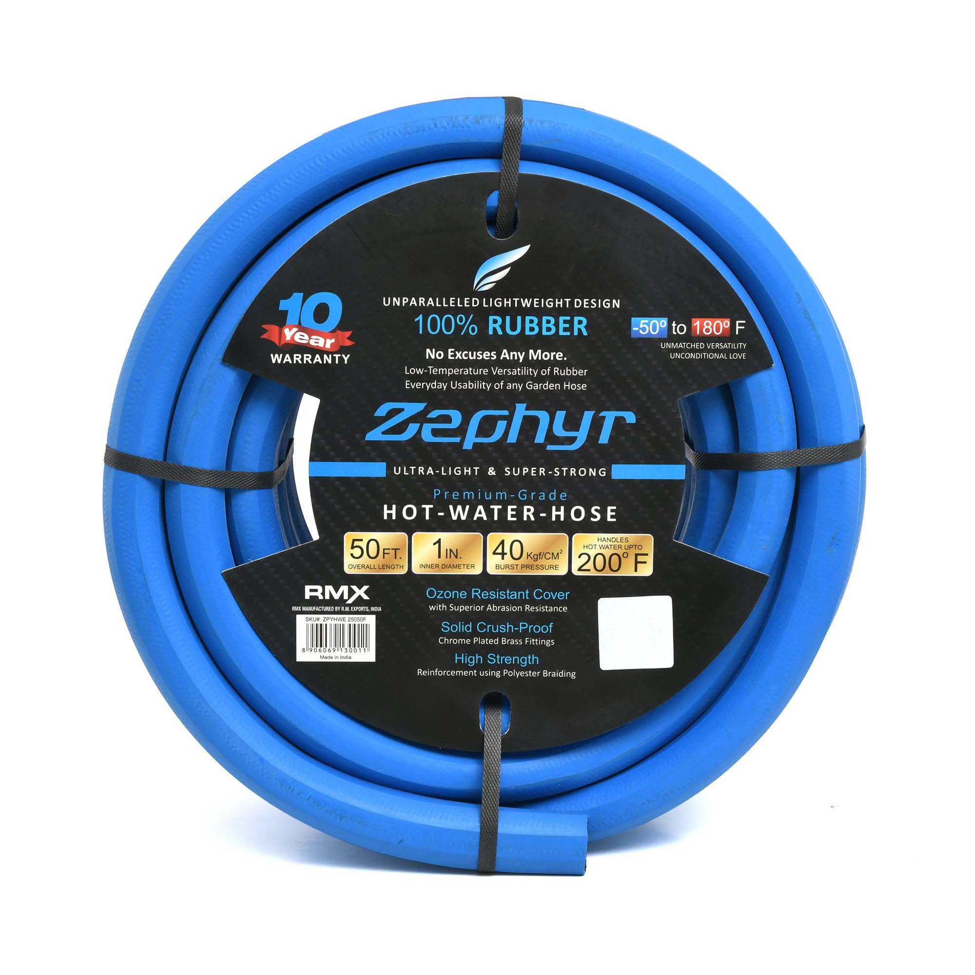 Zephyr Hot-n-Cold Water/Garden Hose - Packaged Without Fittings - 25mm ID 50ft / 15m (B0D3V26XV6) Amazon Price History, Amazon Price Tracker