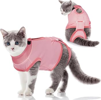 Tuta Post Operatoria HEYWEAN Per Gatto – Body Medical A Maniche Lunghe Alternativo Al Collare Elisabettiano