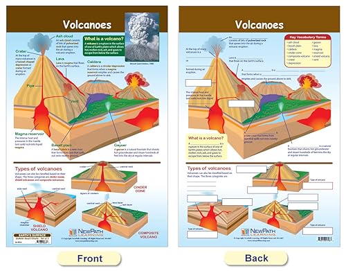 Miniatura 2 de NewPath Learning Earth's Surface - Tablón de anuncios, juego de 3 unidades, laminados, de doble cara, a todo color, 12 x 18 pulgadas (94-8004)