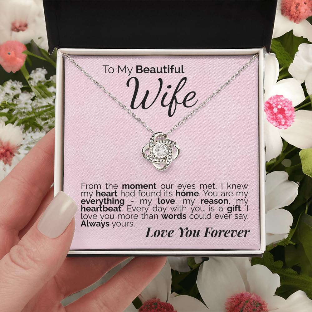 Wife Necklace Gift Idea She’ll Love - Romantic Pendant Jewelry with Message Card & Gift Box for Birthday, Anniversary, Christmas, or Valentine’s - Image 9