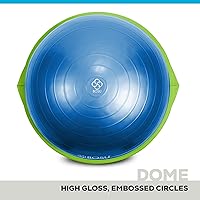 Vista 6 de Bosu Balance Ball Exercise Trainer, Home Gym Equipment w/ Guided Workouts & Pump, 26", Blue - Inflatable Fitness Platform for Strength Training