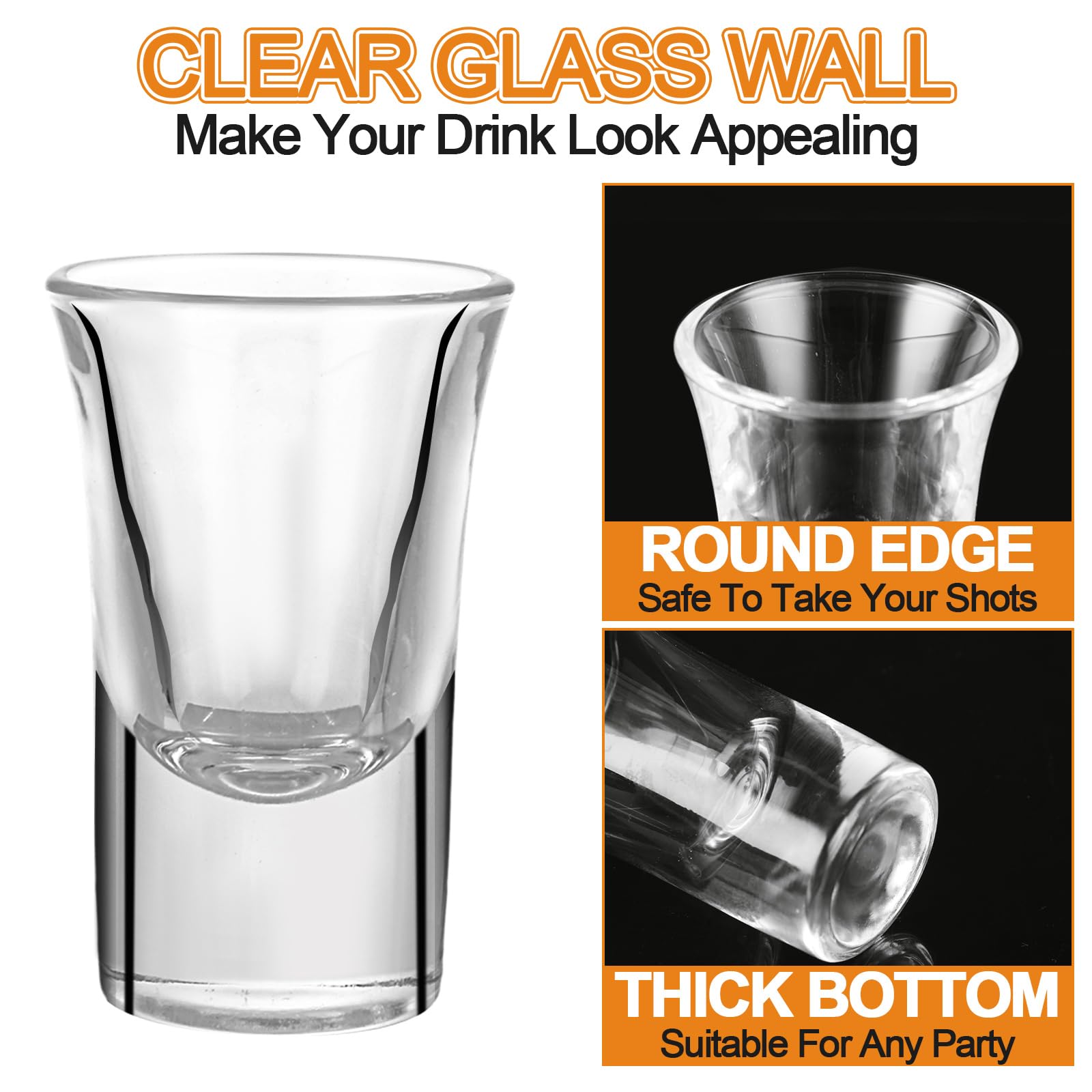 Set Di 12 Bicchierini Da Shot Con Vassoio - Per Tequila, Whisky, Vodka E Cocktail