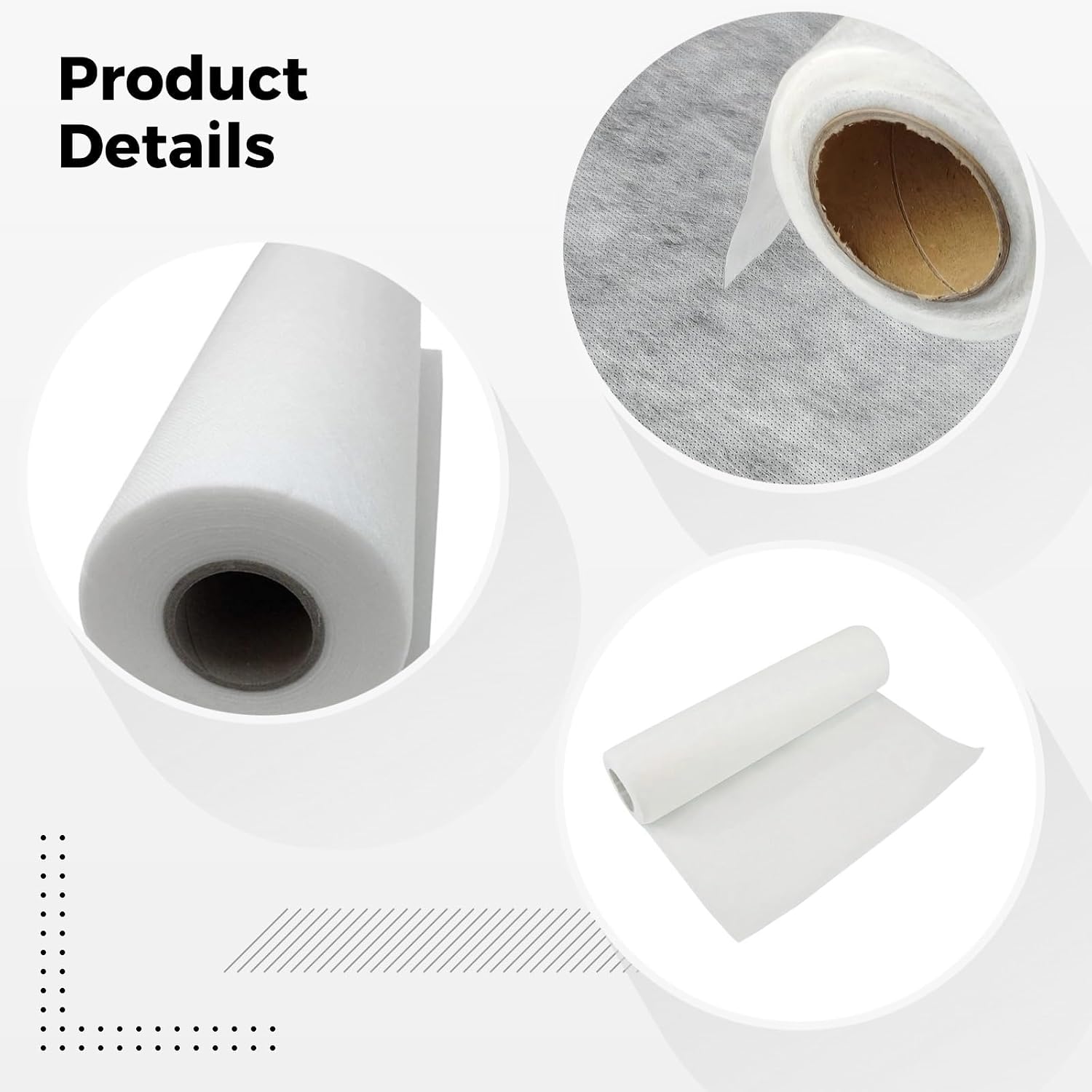 Embroidery Stabilizer, 30.5 Cm X 10 Yard Roll, PVA, Water Soluble, Sewing Use