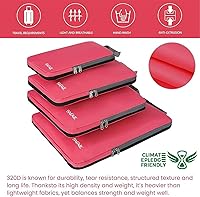 Vista 234 de BAGAIL 4 juegos/6 juegos/8 cubos de compresión para embalaje, accesorios de viaje, organizadores de embalaje expandibles (malla cuadrada, 06-beige)