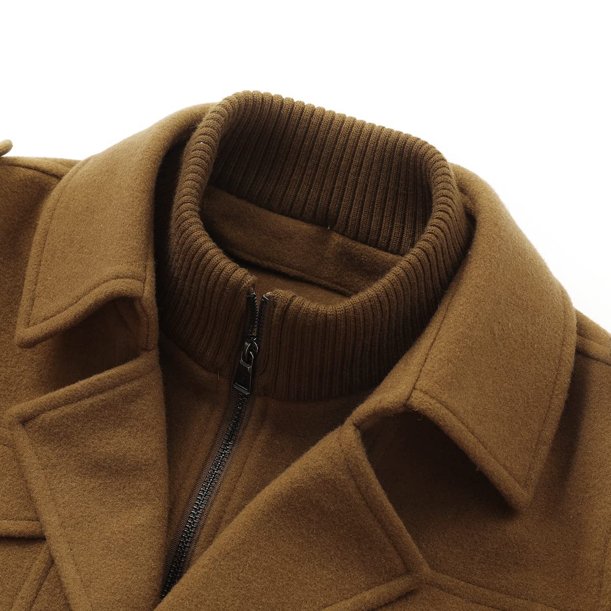 YOUTHUP Cappotti per Uomo Giacche di Lana Elegante Trincea Cappotto Invernale Regular Fit