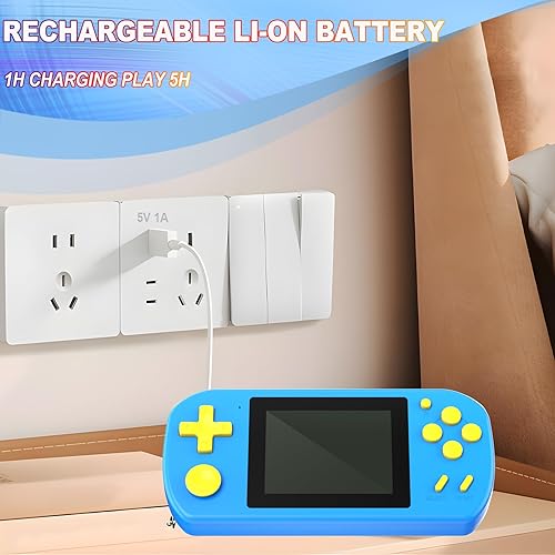 Miniatura 3 de Great Boy Juegos de mano para niños con 218 videojuegos retro de 3.0 pulgadas, pantalla a color, recargable, juego de arcade, regalo de cumpleaños y