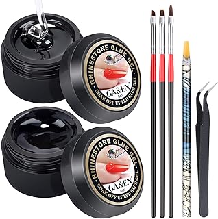 Nail Art 8ml WIPE-OFF Rhinestone Glue Gel Adhesive/2pcs + Rhinestone Pickup Pen Tools for Gem Stones Jewelry Diamond Beads...