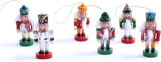 Nutcrackers Tree Ornaments Set - Hanging Figurines - Designed in Germany