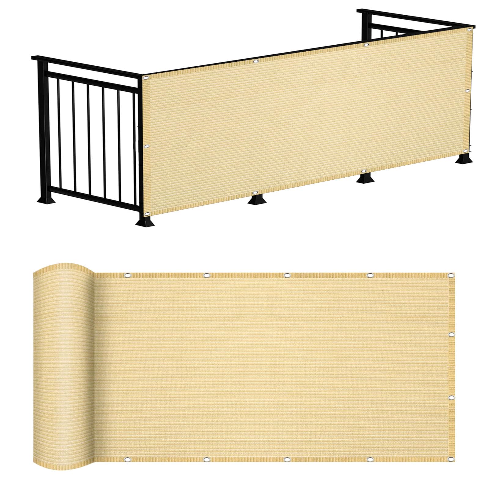 Cache vue balcon crème pour aménager un coin détente sur la terrasse