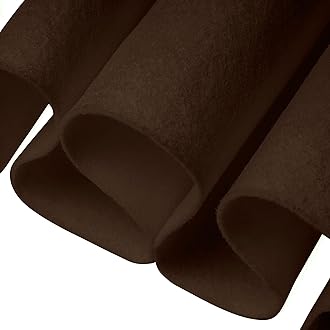 FabricLA Acrylic Felt Fabric | Soft, Non-Stiff Material | 72” Wide, 1.6mm Thick | Felt by The Yard for Crafts, Sewing, Padding & DIY Projects | 1 Yard Pre Cut (Brown)
