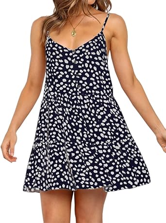 leopard spaghetti strap dress