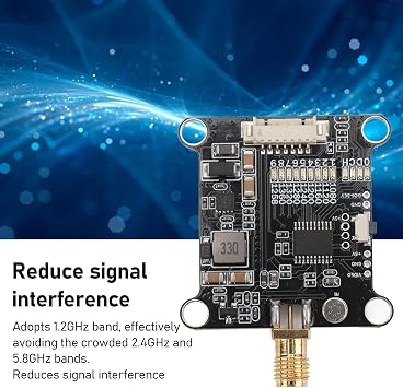 1.6W Video Transmitter Module, 9CH FPV Transmitter Module, Long Range Switchable Transmitter for FPV Racing RC Drones